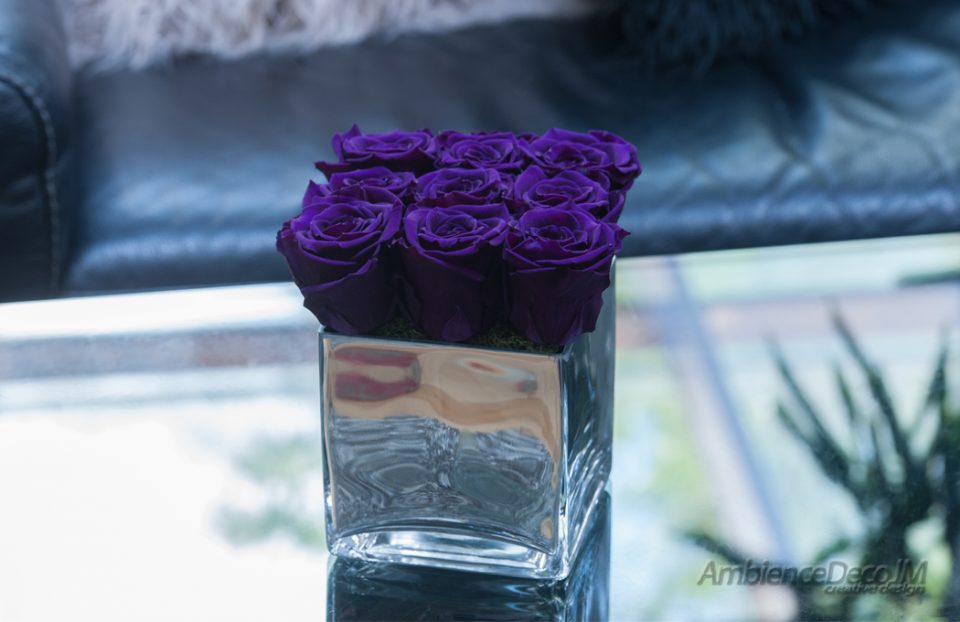 purple infinity roses