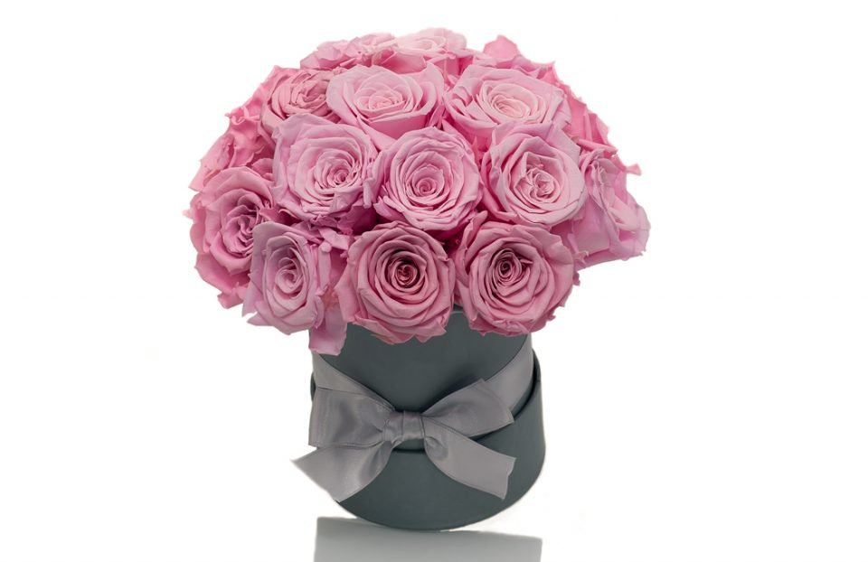 Infinity pink roses Hat Box