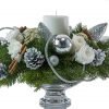Christmas centerpiece-with-pillar-rustic-candle