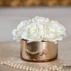 Luxury silk white rose centerpiece