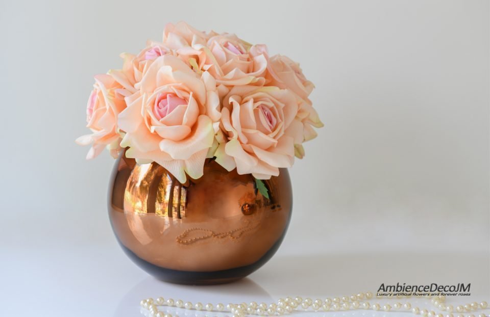 Real touch rose centerpiece
