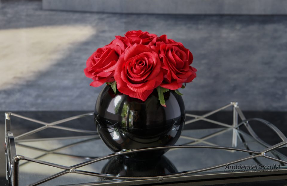 Real Touch Red Rose Arrangement
